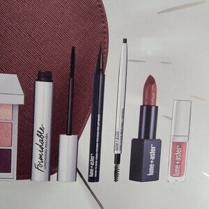 Lune + Aster Fabulous in Five Makeup Set in Bordeaux Bag New in Box Create